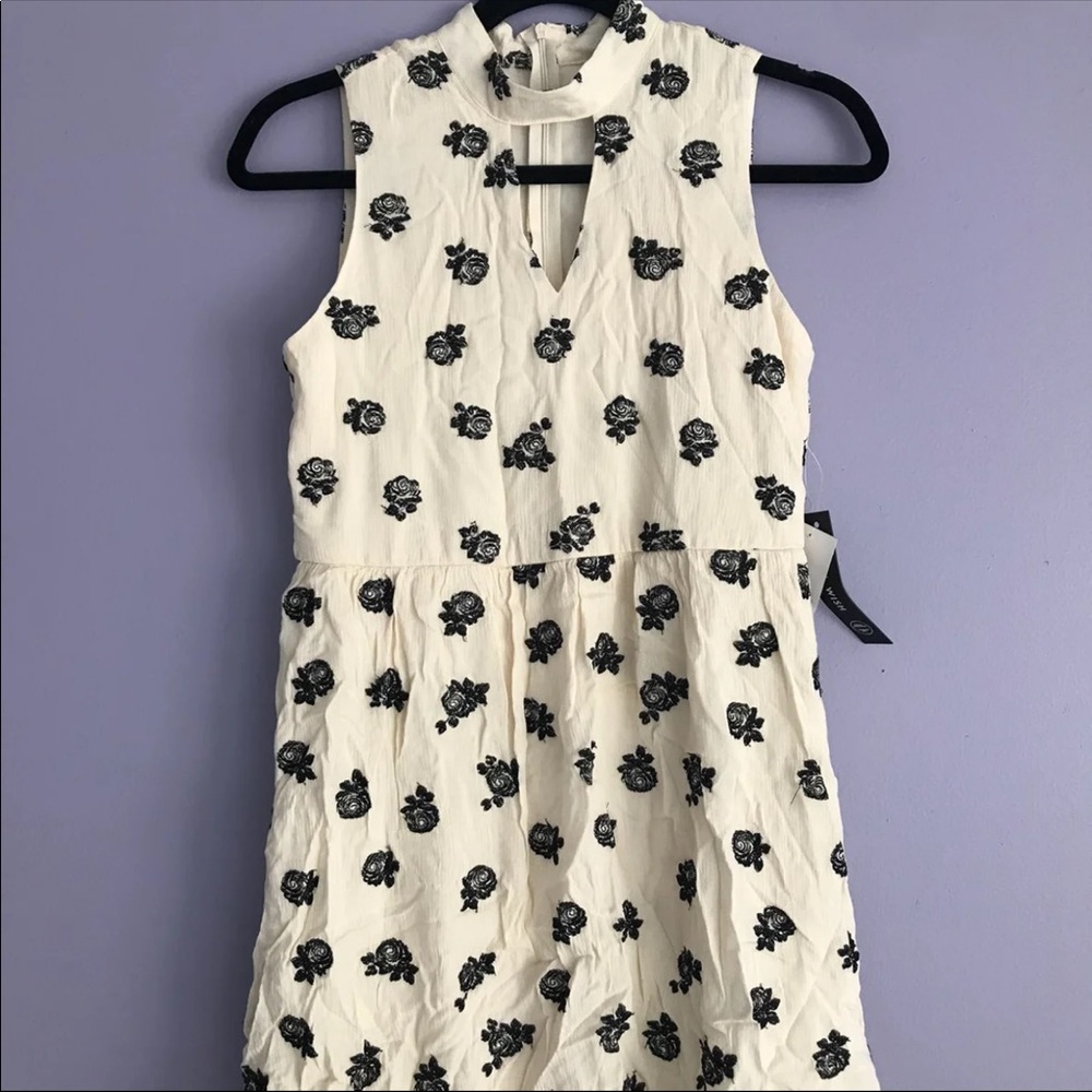 Francesca’s Floral Cream Dress